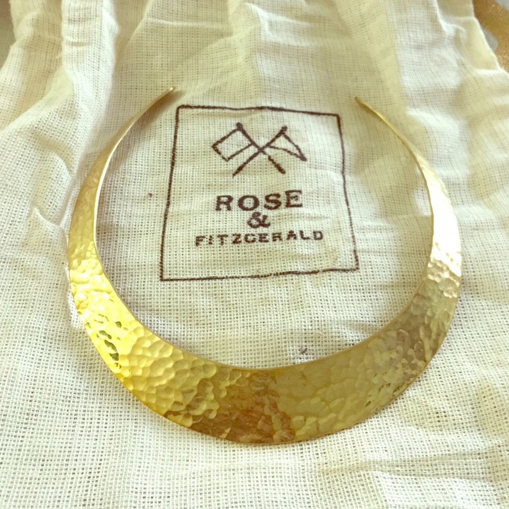 Brand New! Rose & Fitzgerald Hammered Choker